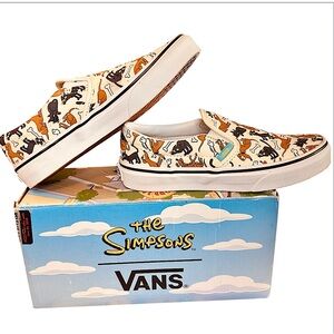 Vans The Simpsons Family Pets Slip On Skate Shoes Size 3.5